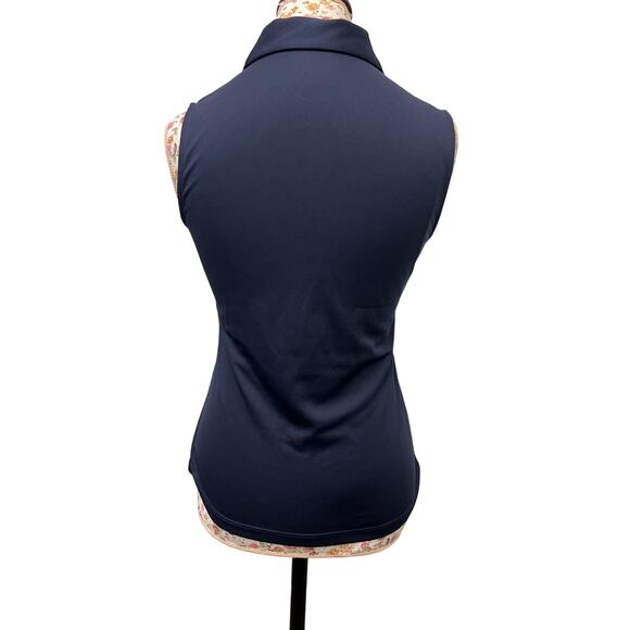 ⛳ PGA Tour Airflux Navy Sleeveless Polo XS – Athletic Golf Activewear Top - Picture 4 of 5